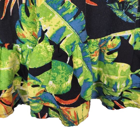 Rachel Roy X-Small Multi-Color Floral Mini Skirt Elastic Waist 2 Tier Peplum - Picture 9 of 12